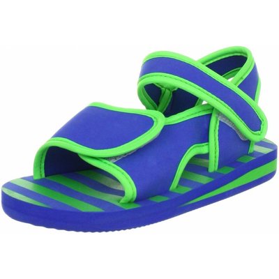 Playshoes watersandaaltjes blauw met groene strepen