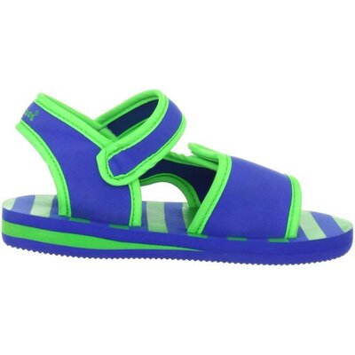 Playshoes watersandaaltjes blauw met groene strepen