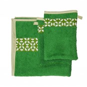 Trixie Baby handdoek met washandjes Geo Green