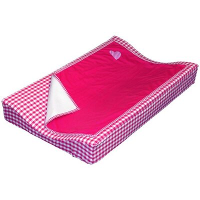 Taftan aankleedkussenhoes met deken fuchsia