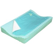 Taftan aankleedkussenhoes met deken turquoise