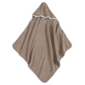 Jollein badcape badstof taupe wit