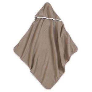 Jollein badcape badstof taupe wit