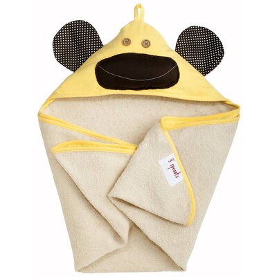 3Sprouts Hooded Towel Monkey Yellow