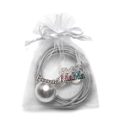 Proud MaMa armband Charm creme beads