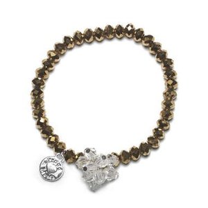 Proud MaMa armband Charm goud beads