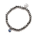 Proud MaMa armband Charm zilver Blauw