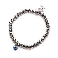 Proud MaMa armband Charm zilver Blauw