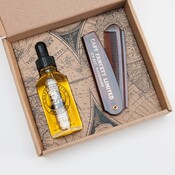 Captain Fawcett Baardolie en snorkam giftset