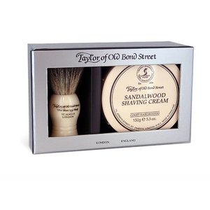 Taylor of Old Bond Street Sandelwood Giftbox Pure Badger & Shavingcream