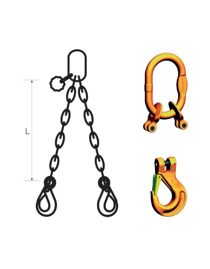 Pewag Ketting 2-Sprong G10 met Klephaak