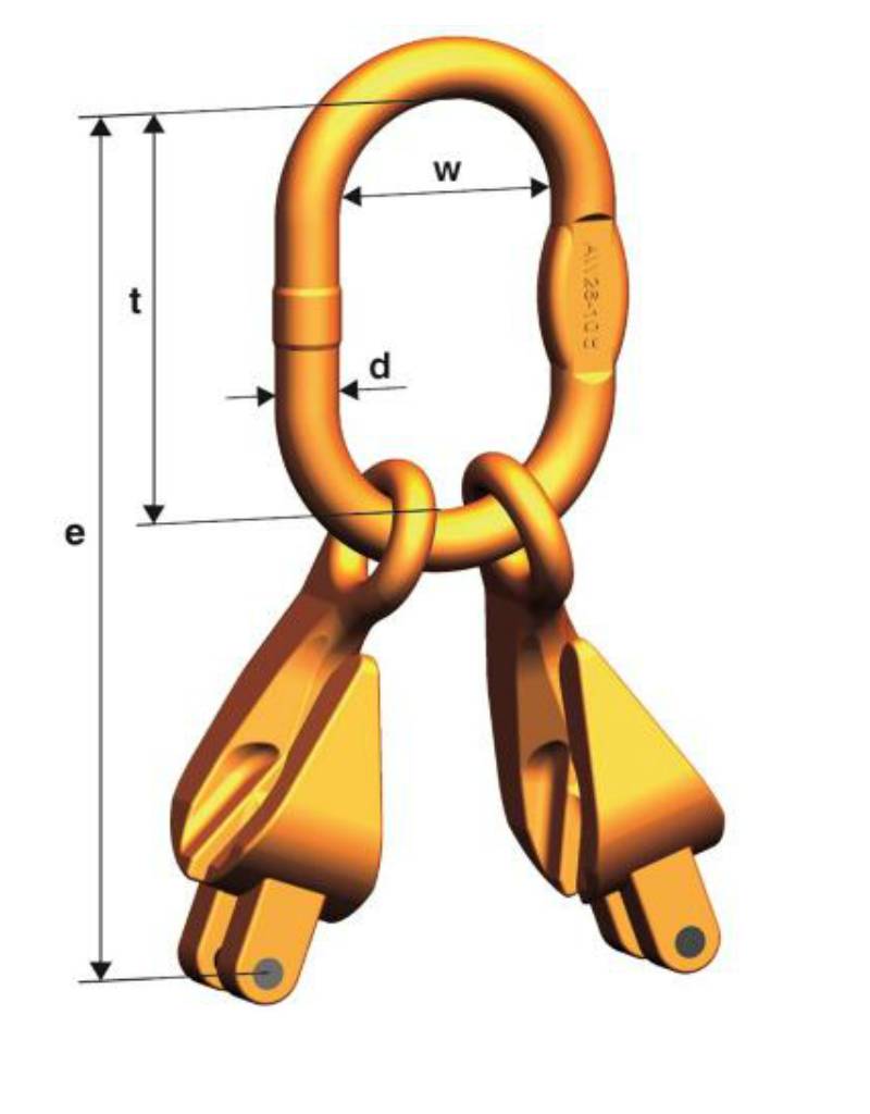 Pewag Ketting 2-Sprong G10 met Veiligheidshaak