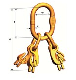 Pewag Ketting 3-Sprong G10 met Veiligheidshaak