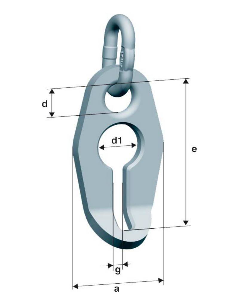 Kettingleng RVS G6 met Klephaak