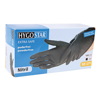 HYGOSTAR Nitril handschoenen EXTRA DIK poedervrij zwart (10x100)