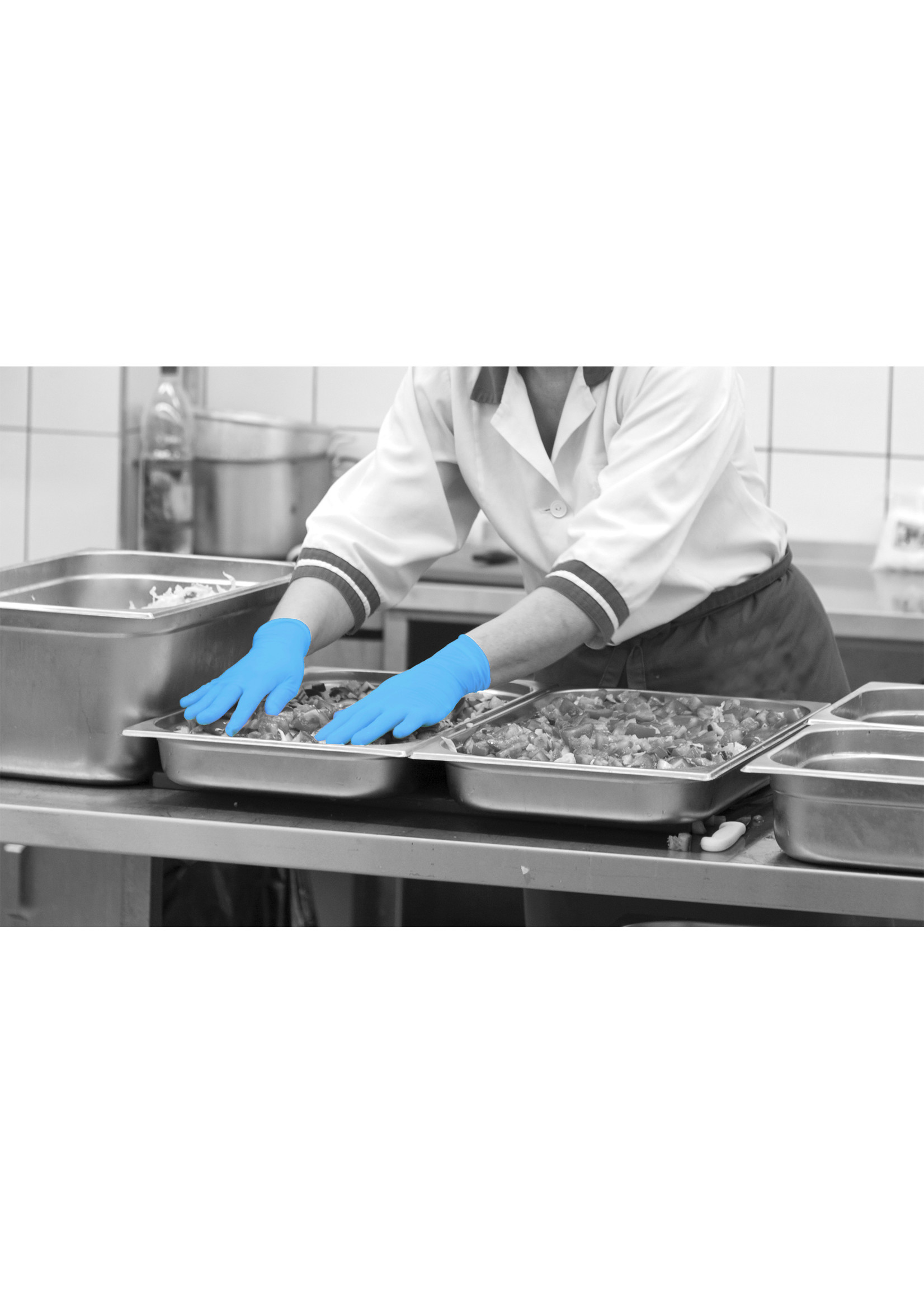 PH Polyco Healthline Blaue Nitrilhandschuhe puderfrei 3,5 Gramm Polyco SHIELD GD19 (10x100)