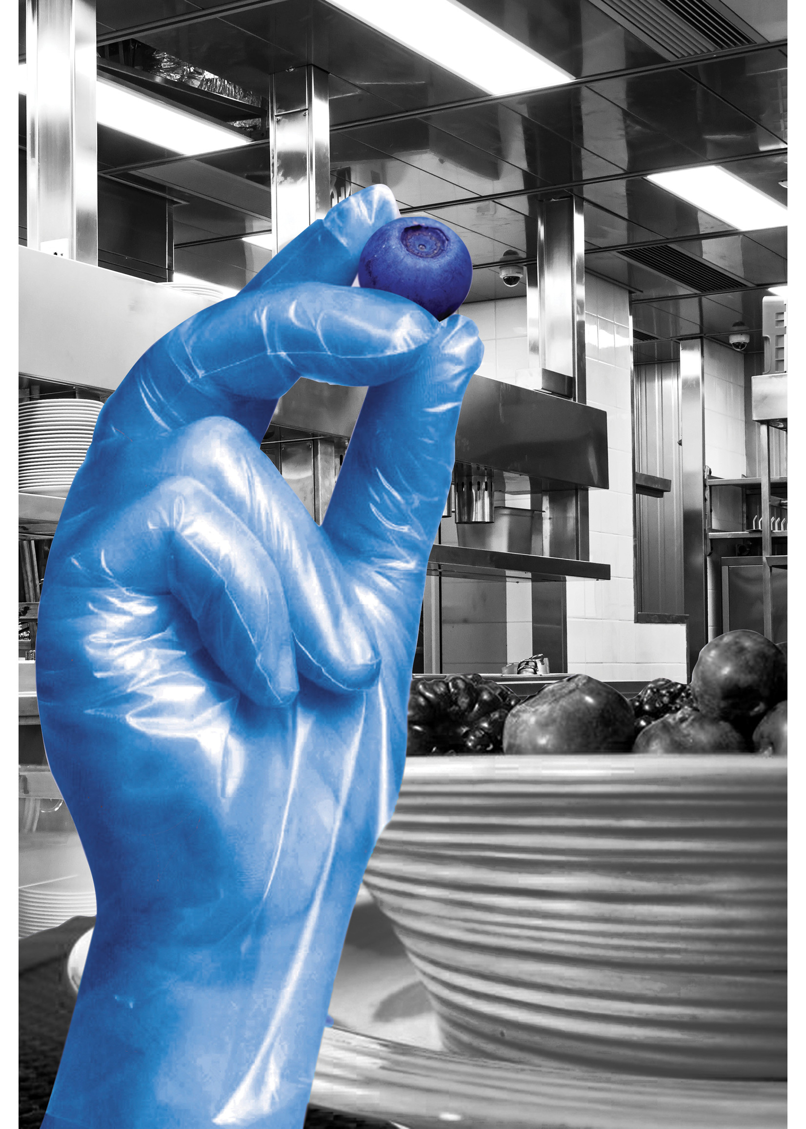 Polyco Healthline UITVERKOOP: VOORDEELPAK 2500 stuks: Handschoenen TPE blauw polysynthetisch poedervrij Polyco SHIELD GD75 (10x250)   -40%