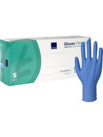 ABENA Blauwe nitril handschoenen met lange manchet  Abena Excellent 300 mm 6 gram (10x100)