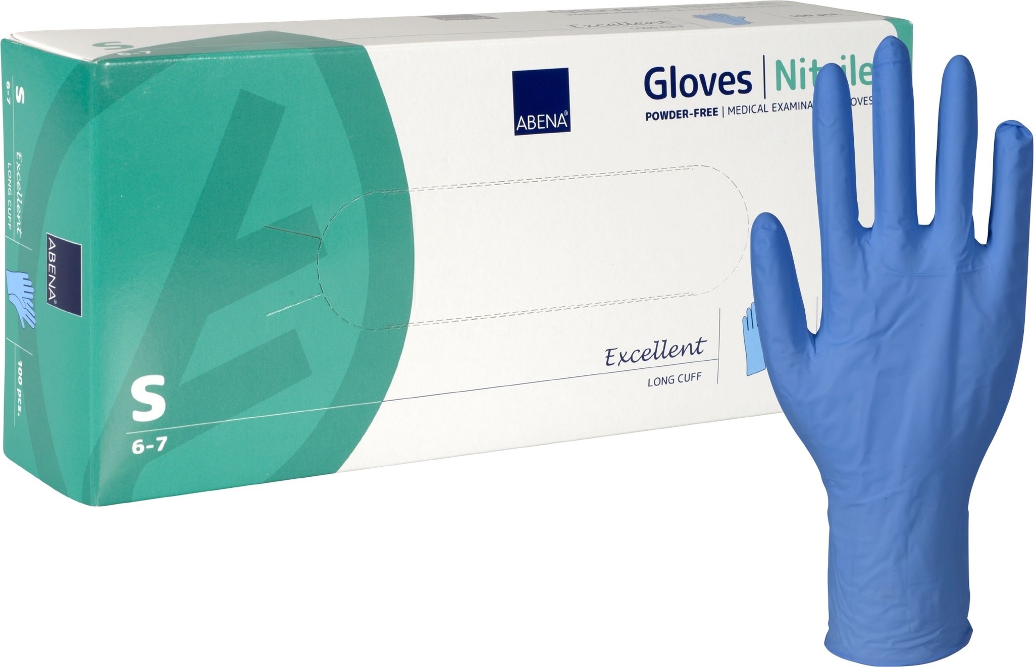 Gants Nitrile Bleus épais Abena Excellent 4,7g - Lot De 1000 Pièces (10x100) Taille L