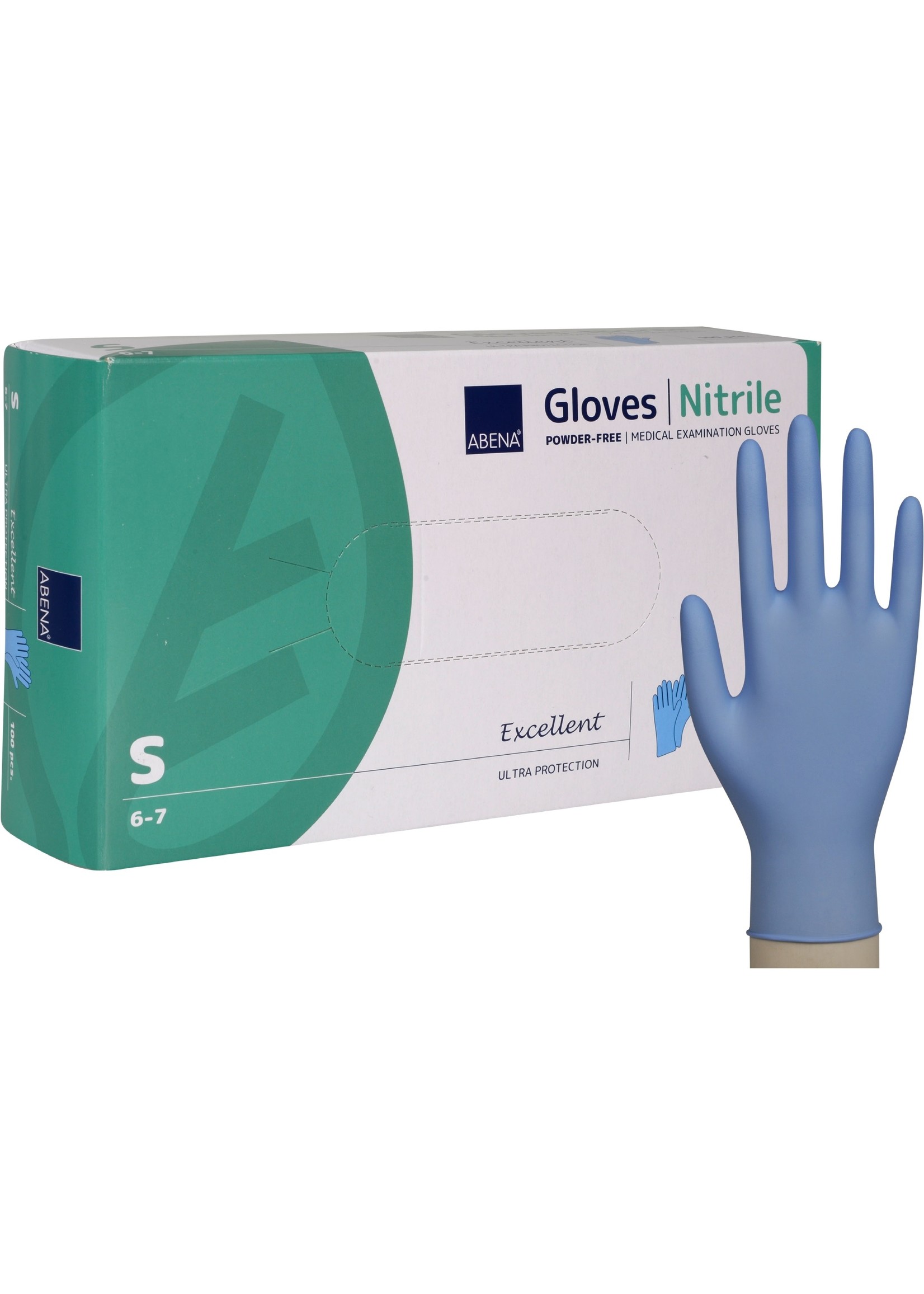 ABENA Blaue Nitrilhandschuhe 4,7 Gramm puderfrei Abena Excellent (10x100)