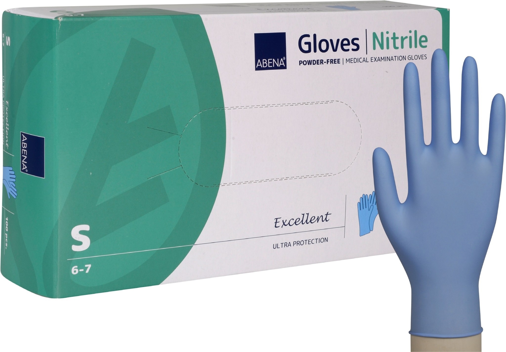 Gants En Nitrile Bleu épais ABENA Excellent - Lot De 10x100 Pièces (neuf)