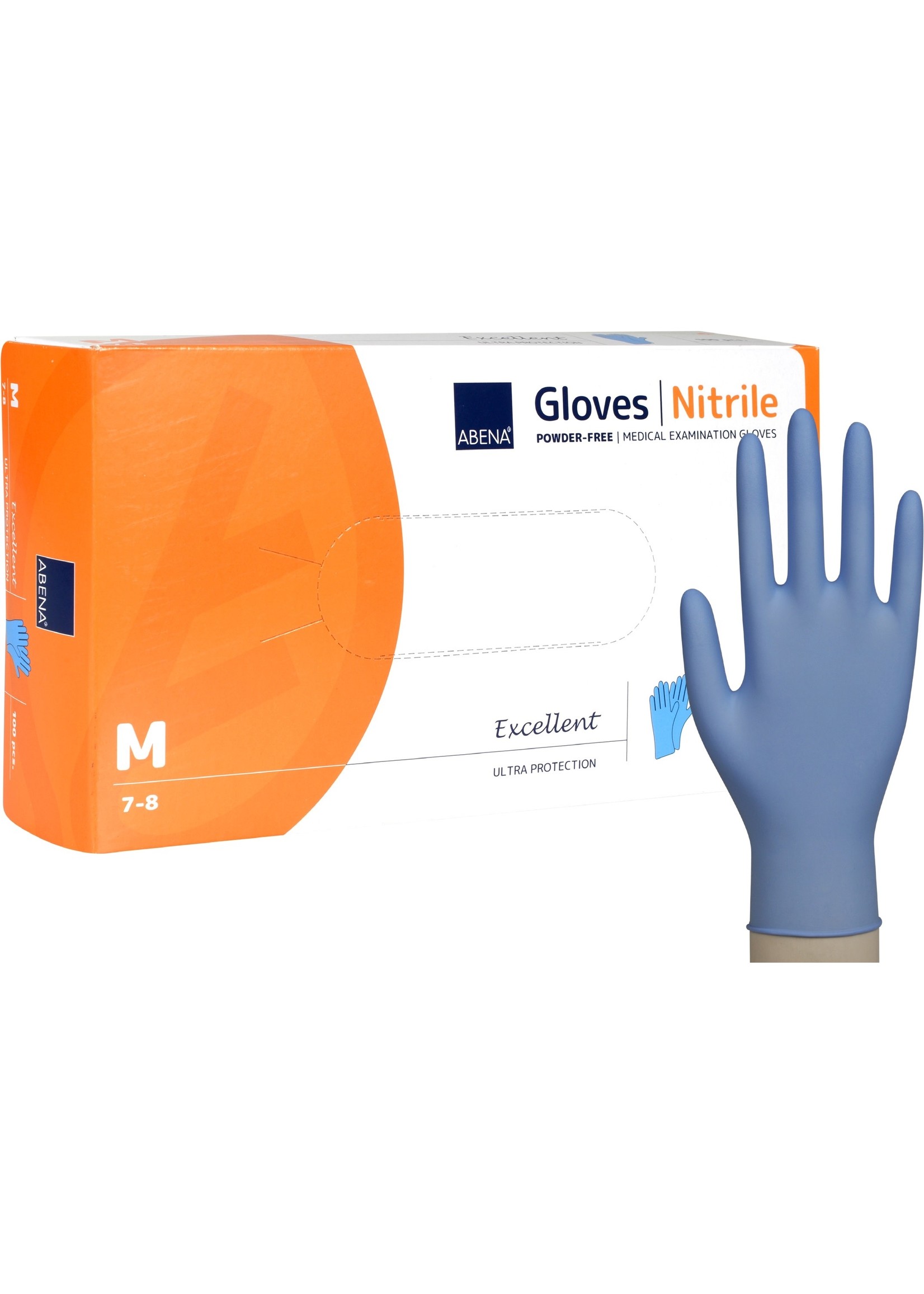 ABENA Blaue Nitrilhandschuhe 4,7 Gramm puderfrei Abena Excellent (10x100)