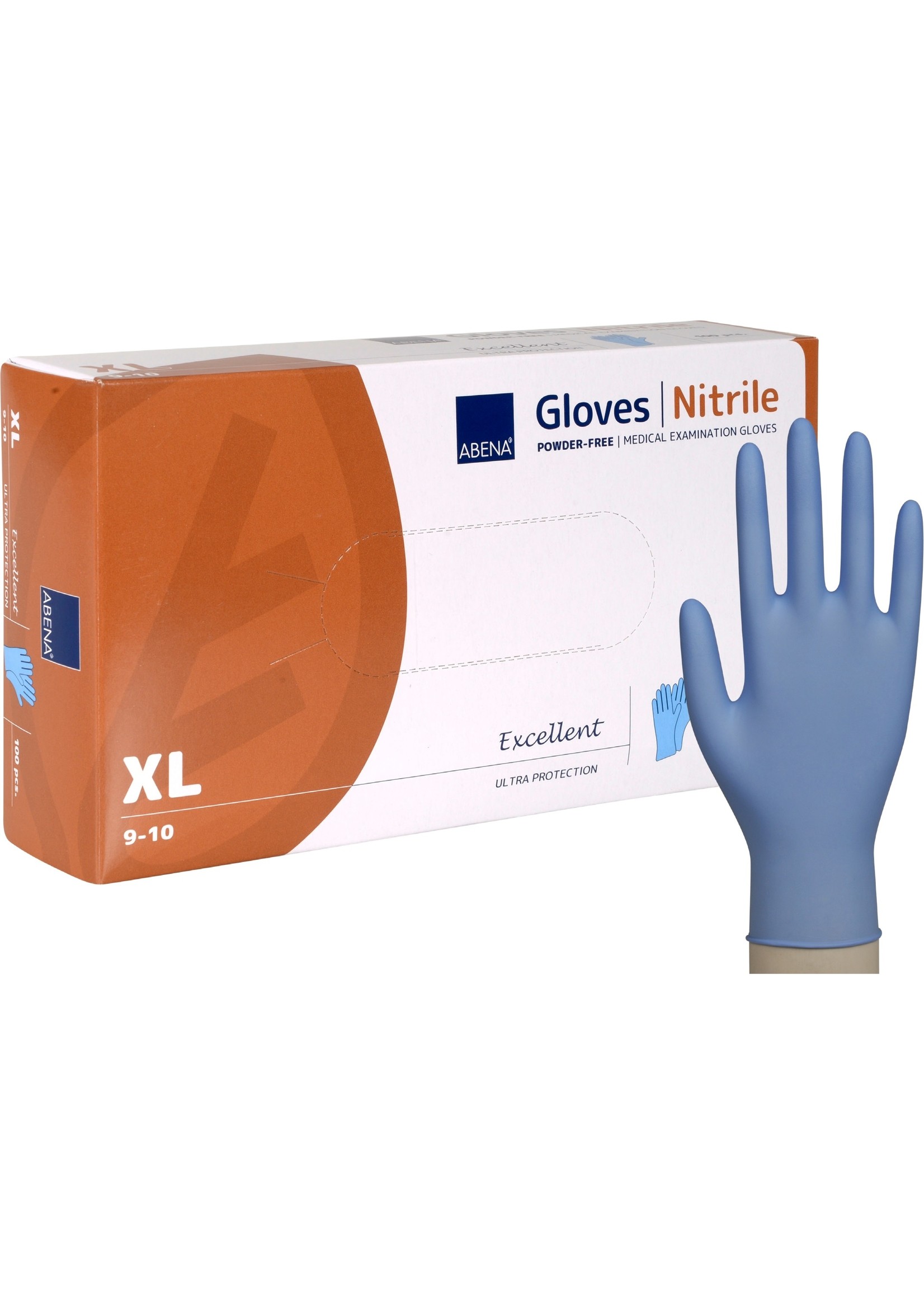 ABENA Blaue Nitrilhandschuhe 4,7 Gramm puderfrei Abena Excellent (10x100)