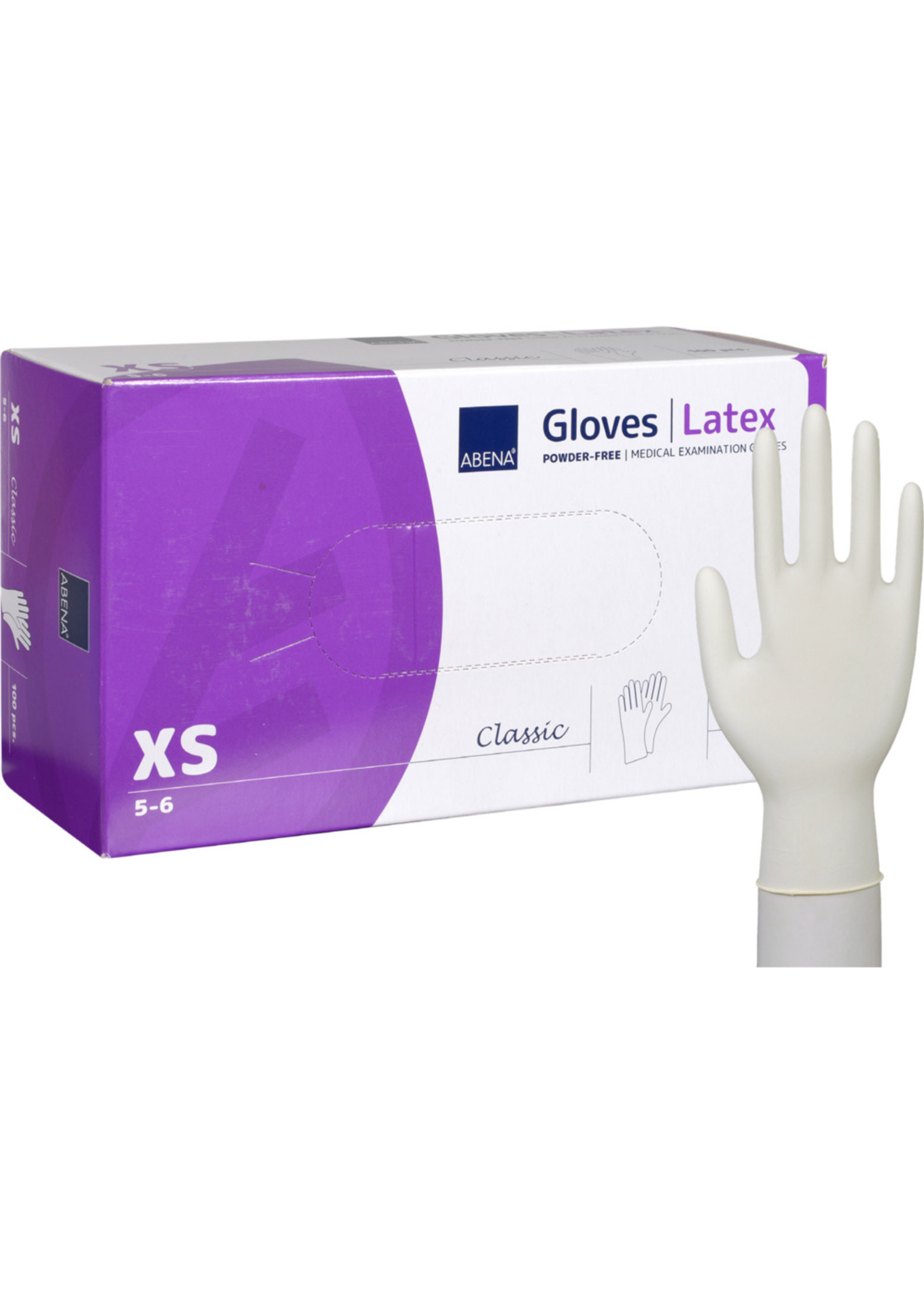 ABENA AUSVERKAUF: Einweg Latex Handschuhe puderfrei weiss Classic (10x100)