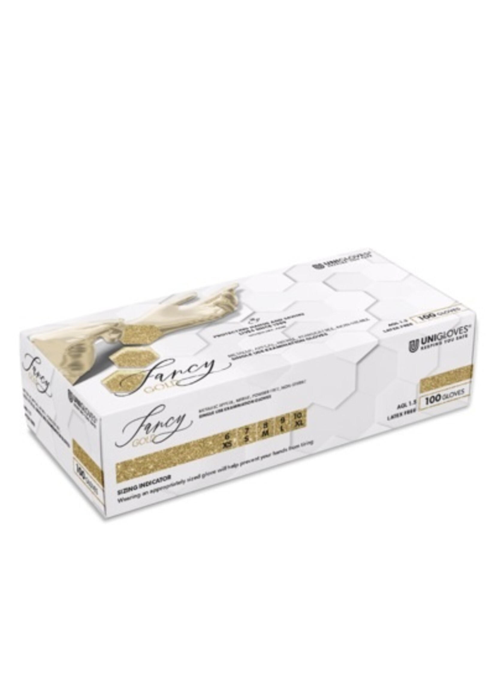 Unigloves Gants nitrile Unigloves FANCY® GOLD non-poudré (10x100)