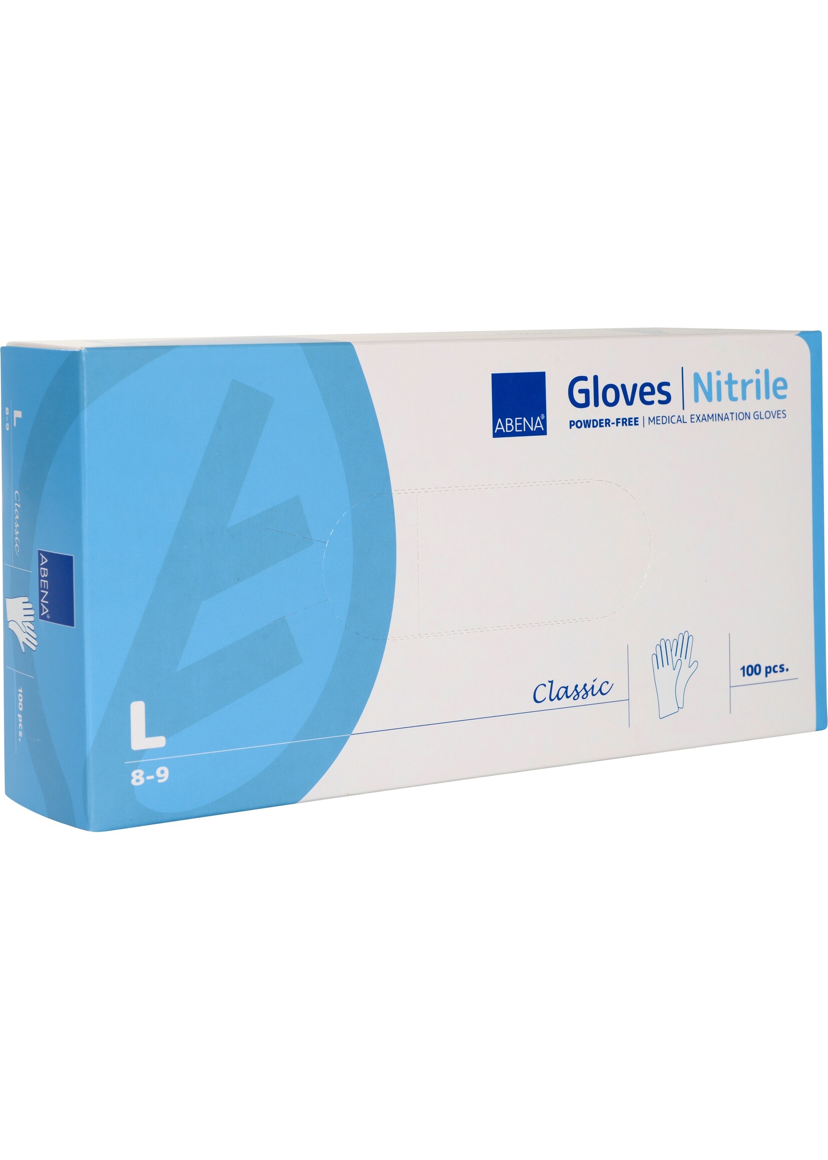 ABENA Weisse Nitrilhandschuhe puderfrei Abena Classic 3,5 Gramm (10x100)