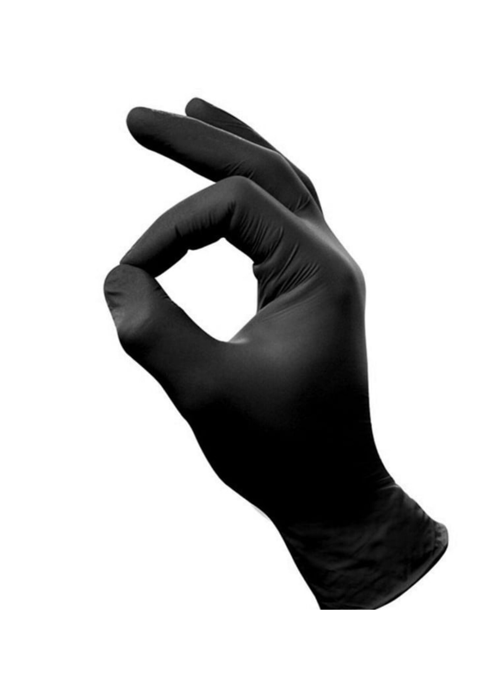 Maple Leaf Schwarze Einweg Nitrilhandschuhe Maple Leaf puderfrei  3,8 Gramm (10x100)