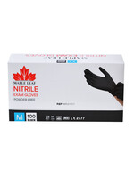Maple Leaf Schwarze Nitrilhandschuhe Maple Leaf 3,8 Gramm (20x100) # VORTEILSPACK 2000 Stück