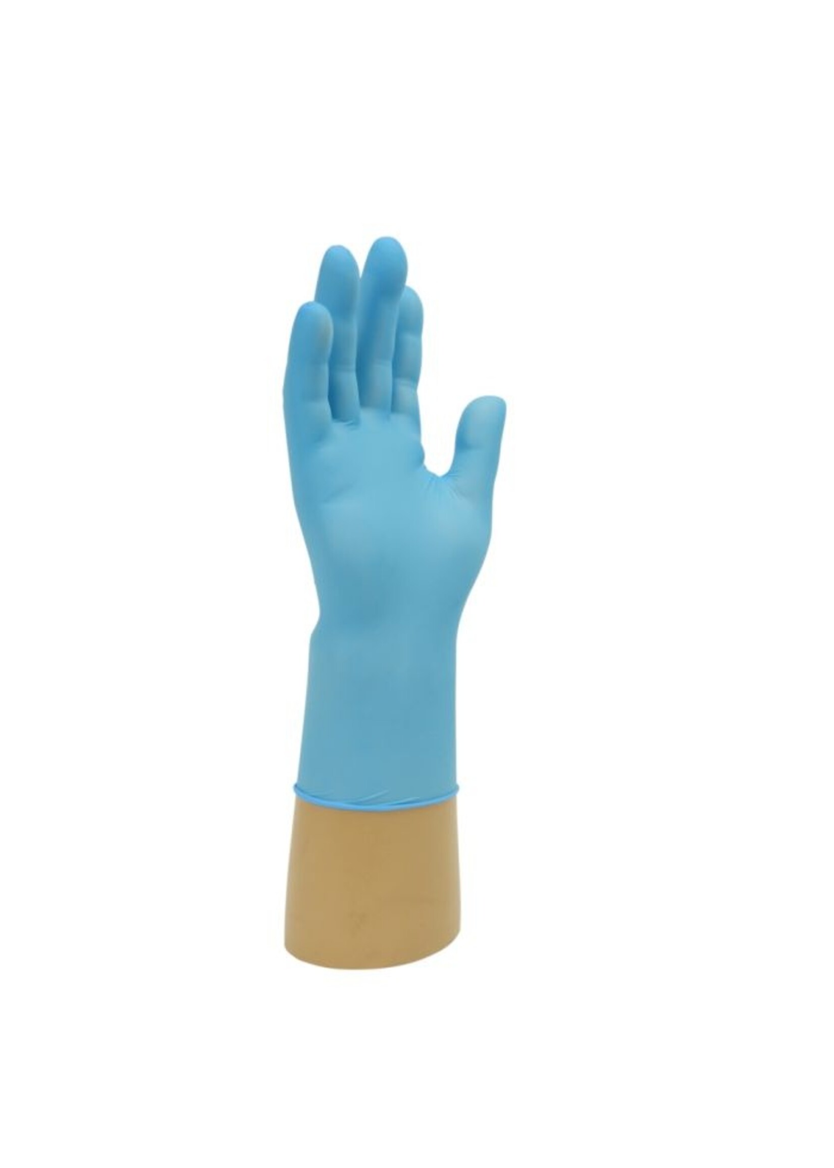 Blauwe Nitril Handschuhe puderfrei EXTRA DICK SHIELD GD21 Polyco  5 Gramm (10x100)