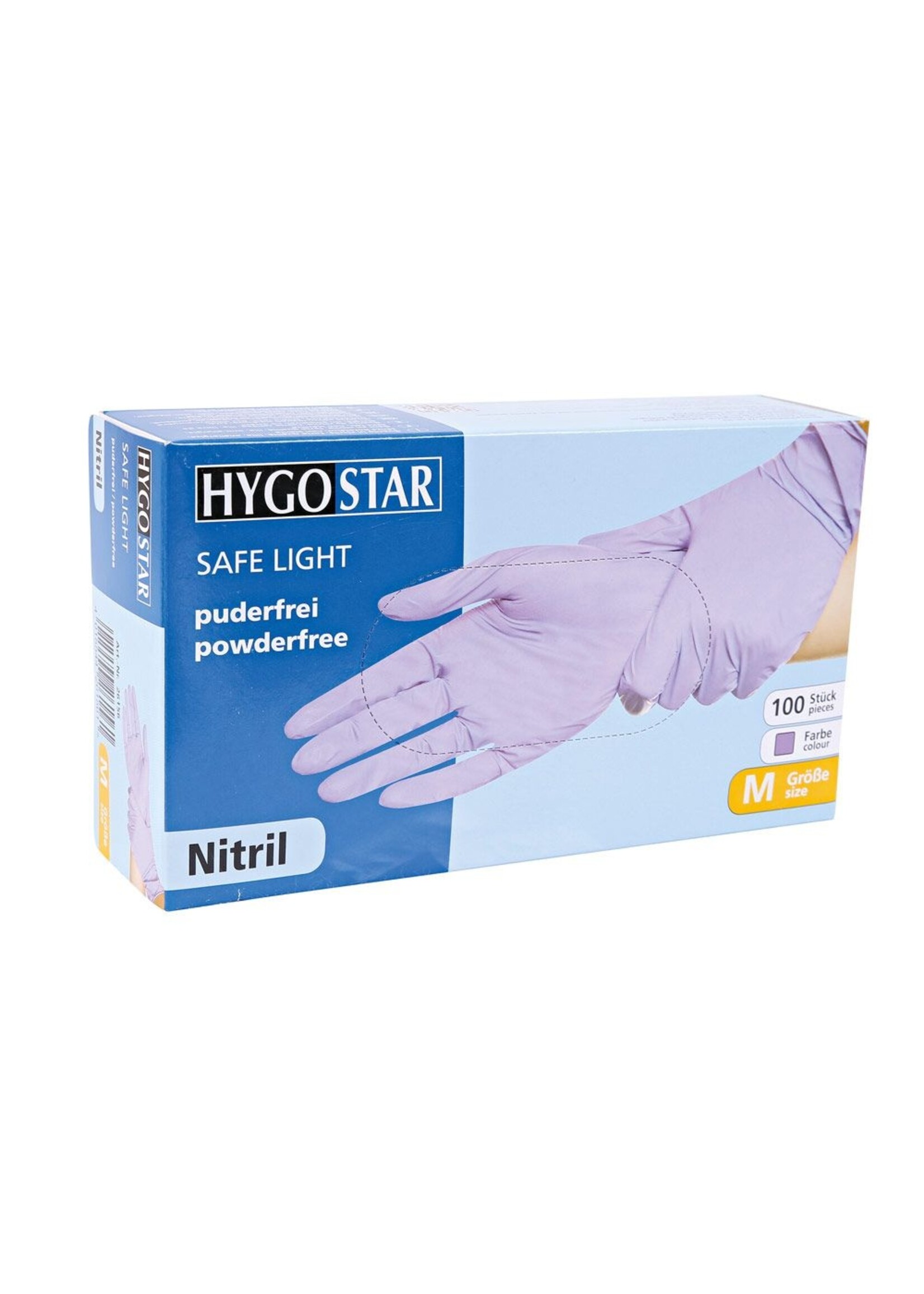 Franz Mensch Gants nitrile violet non-poudré Franz-Mensch Hygostar Safe Light 3,8 grammes (10x100)
