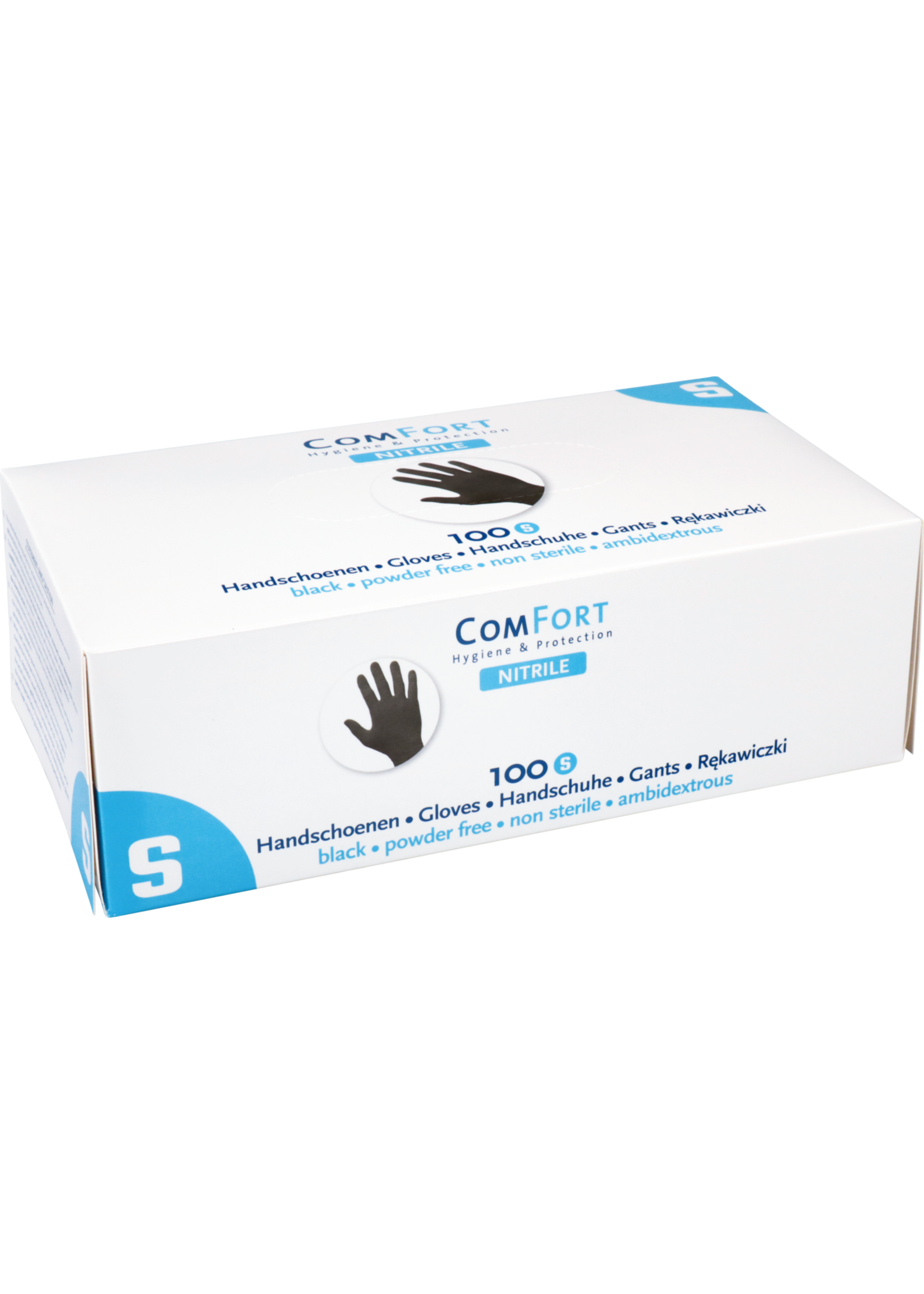 ComFort® ComFort, Gant nitrile, Non-poudré, 3,5 grammes, Noir (10x100)
