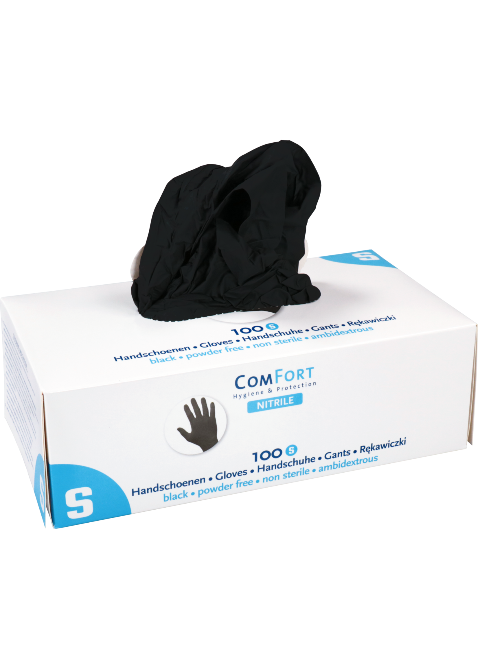 ComFort® ComFort Handschoen, Nitril, Ongepoederd, 3,5 gram, Zwart (10x100)