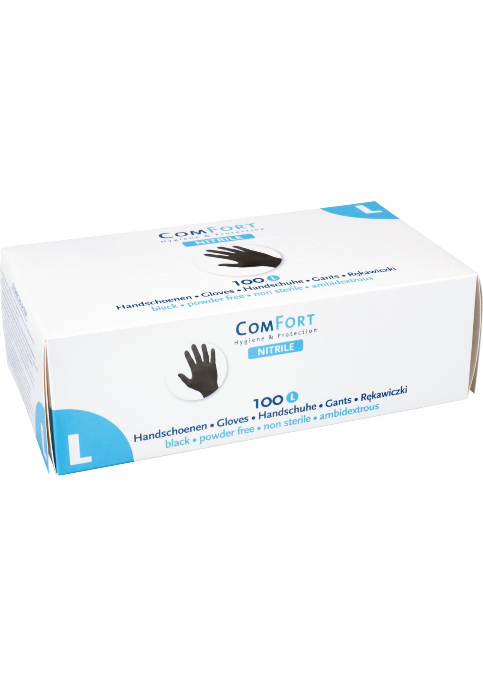 ComFort® ComFort, Gant nitrile, Non-poudré, 3,5 grammes, Noir (10x100)