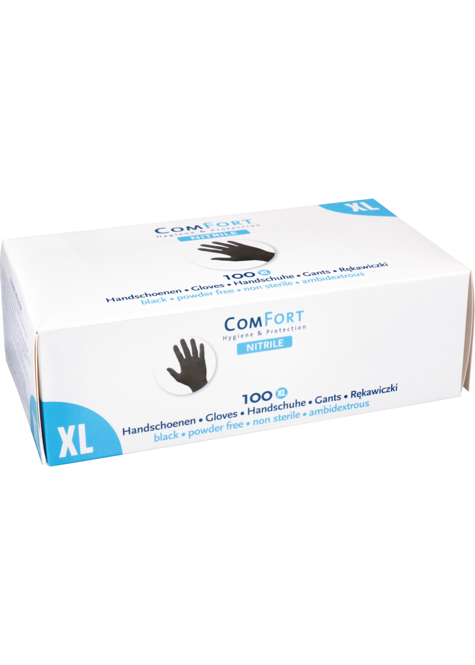 ComFort® ComFort Handschoen, Nitril, Ongepoederd, 3,5 gram, Zwart (10x100)