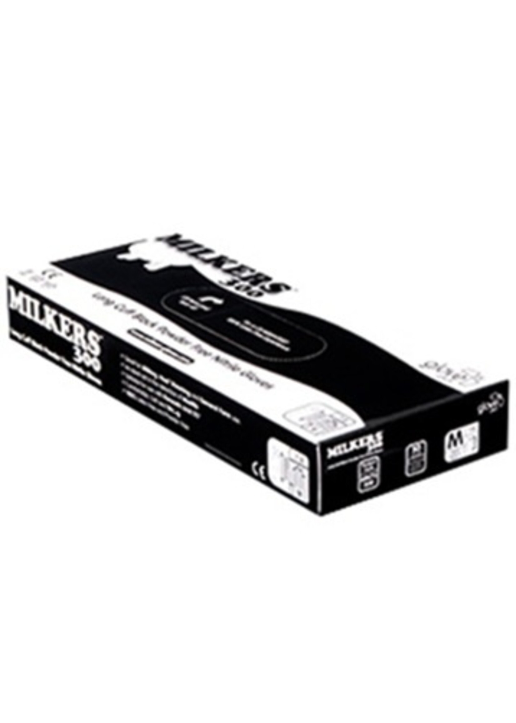 Barber Healthcare MILKERS Zwarte nitril melkershandschoenen Glove Plus MILKERS 300  extra dik met lange manchet  8,3 gram (10x50)