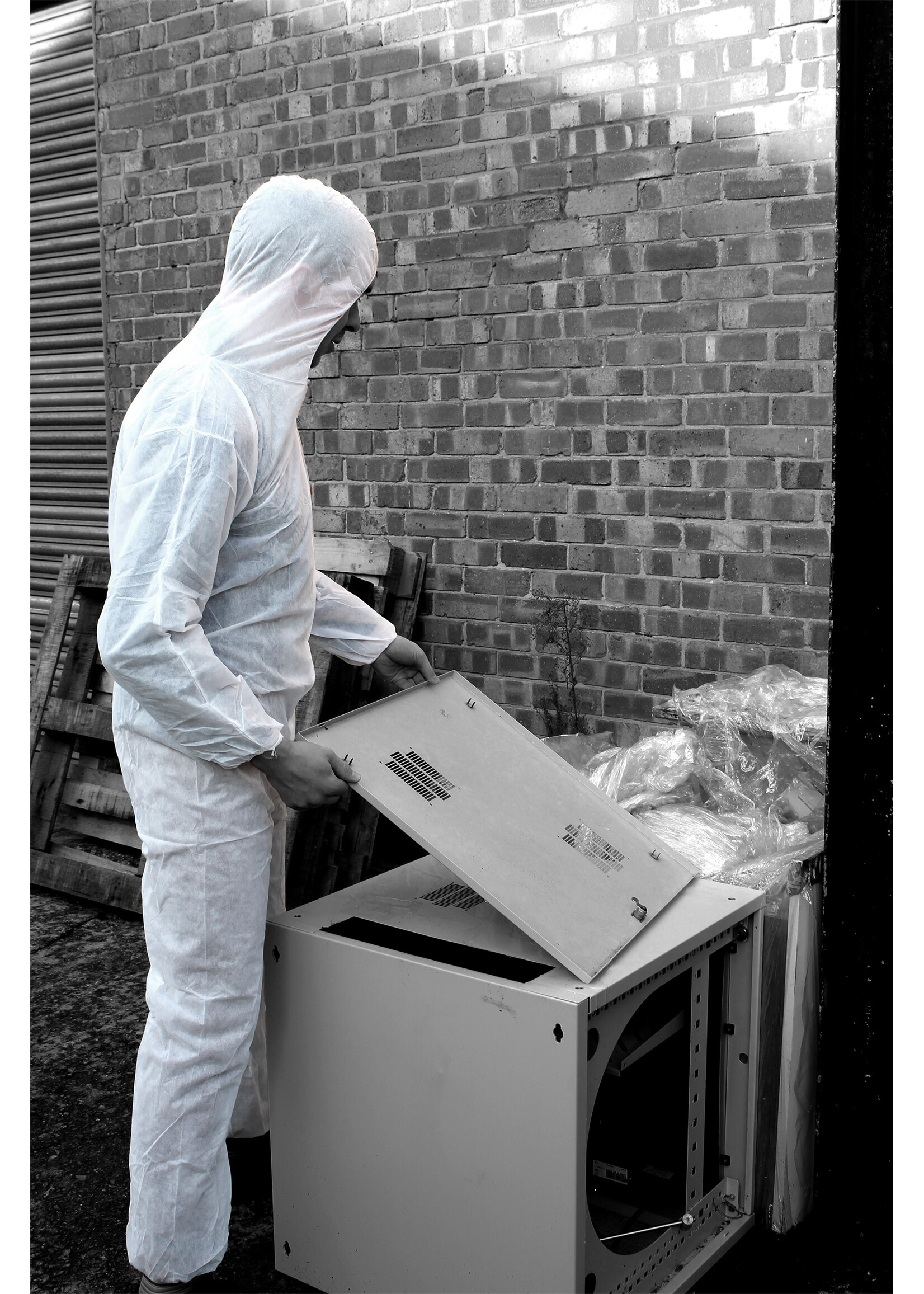 PH Polyco Healthline DESTOCKAGE: Combinaison jetable poly-propylene non-tissé blanc SHIELD DC03 (1x50)