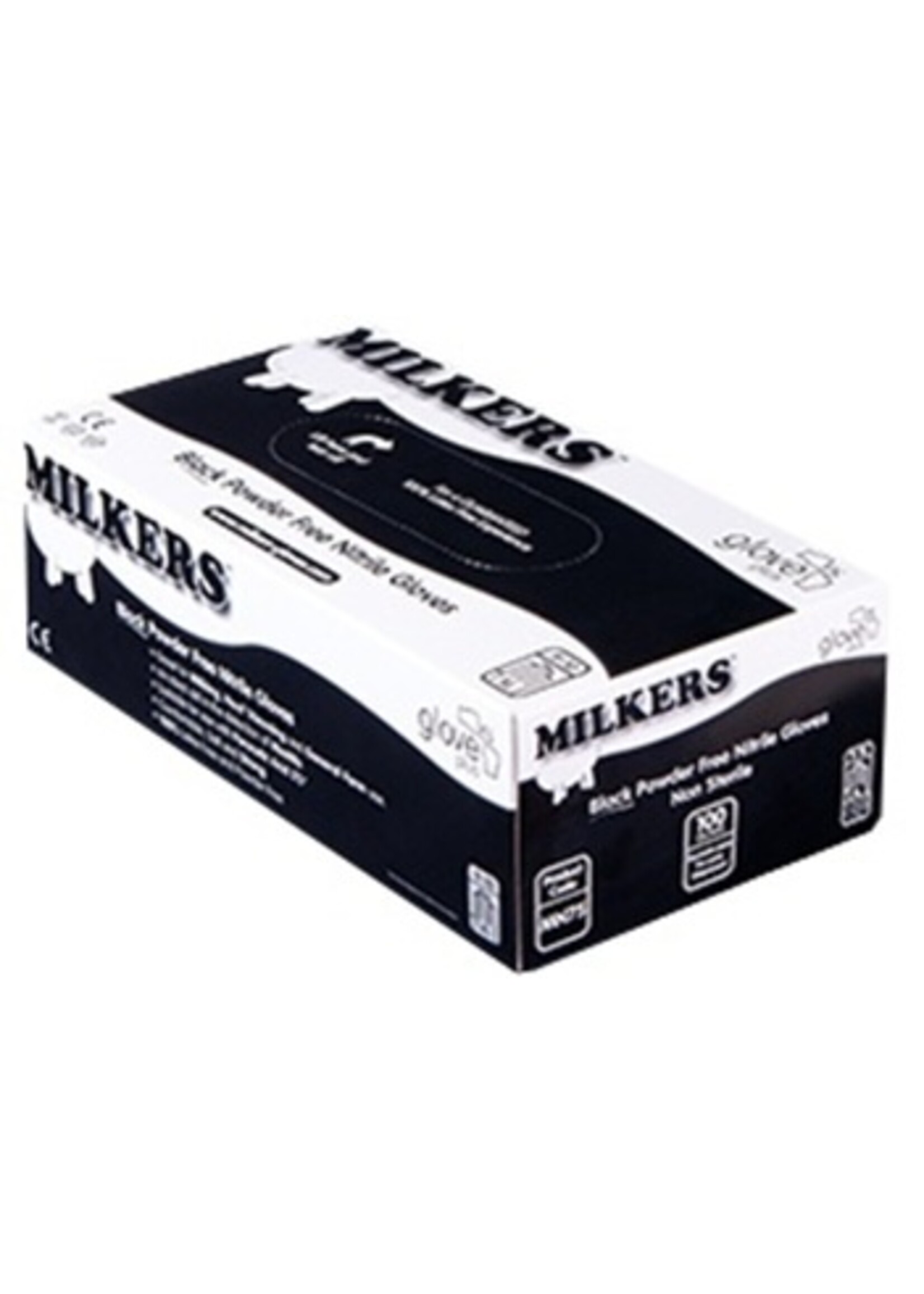 Barber Healthcare MILKERS Gants de traite nitrile noir très épais Glove Plus MILKERS 7,8 grammes  (10x100)
