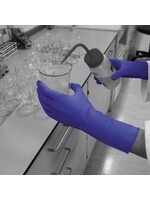Gants nitrile Low Derma Sans Accélérateurs manchette longue PH HandSafe GN830 290 mm 5 grammes (10x100) épaisseur ●●●●