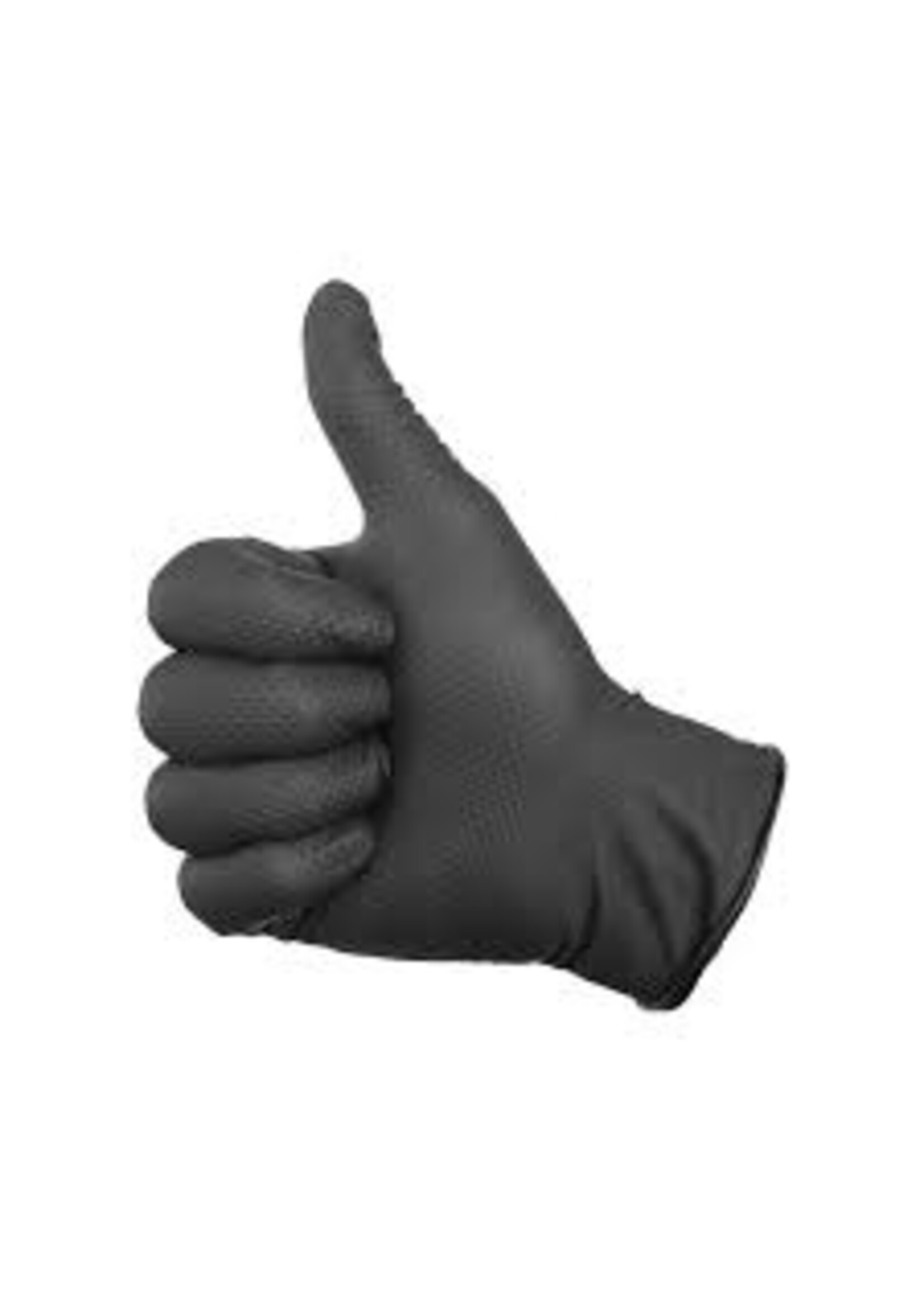 Schwarze Nitril-Griffhandschuhe 9,0 Gramm Glove Plus TUFFIES Diamond Grip (10x50) Dicke ●●●●●