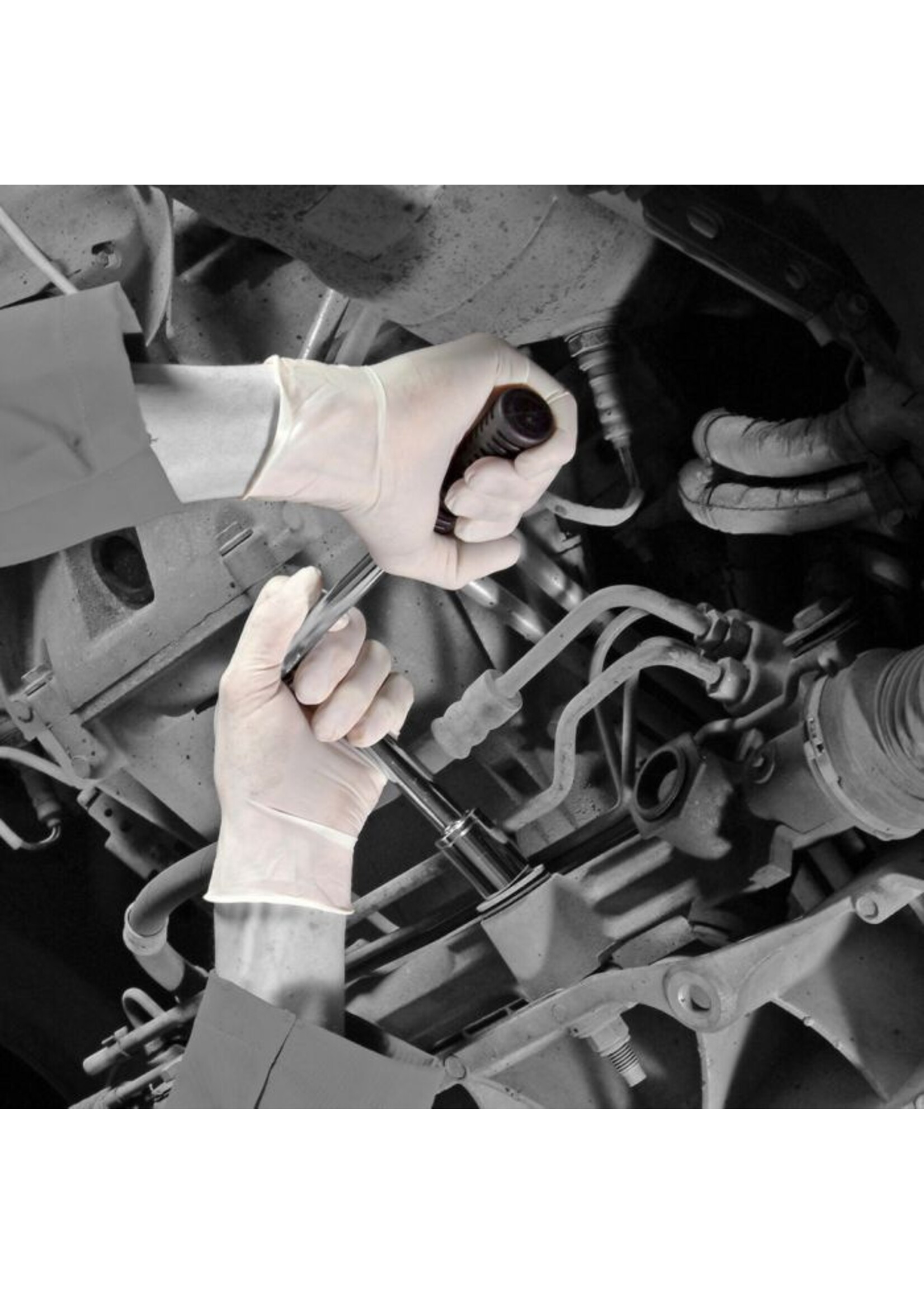 SHIELD Weisse Einweg Latex Handschuhe puderfrei Polyco SHIELD GD05 5,4 Gramm (10x100)