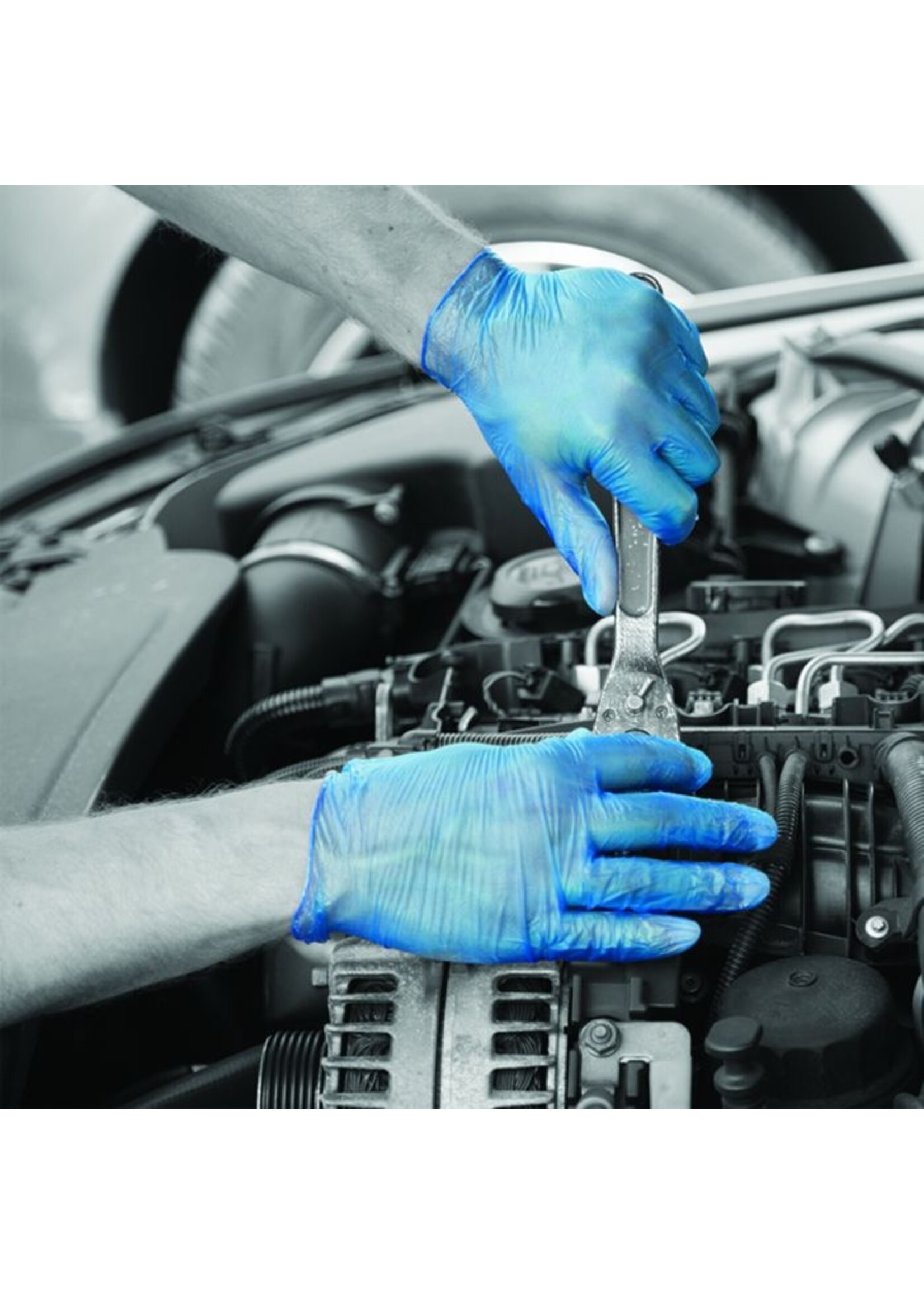 SHIELD Vinylhandschoenen blauw poedervrij PH SHIELD 4 gram GD13 (10x100)