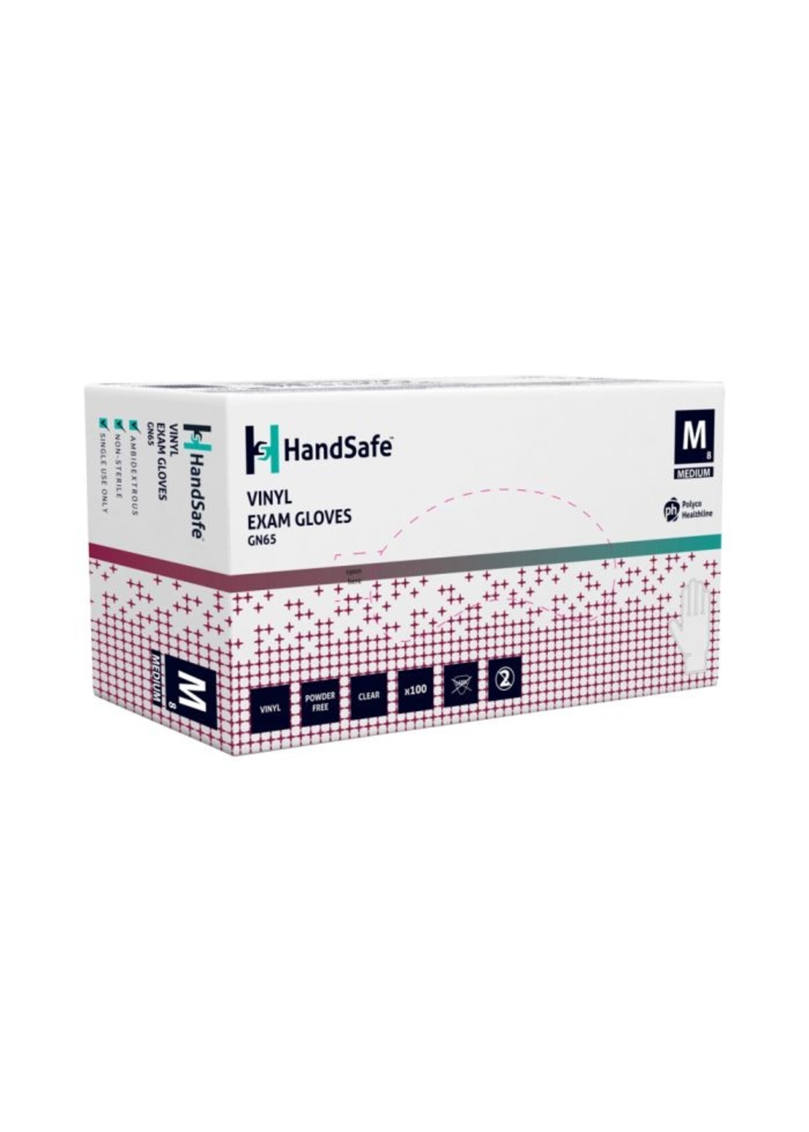 Gants vinyle médical non-poudré PH HandSafe 5 grammes GN65 (10x100)