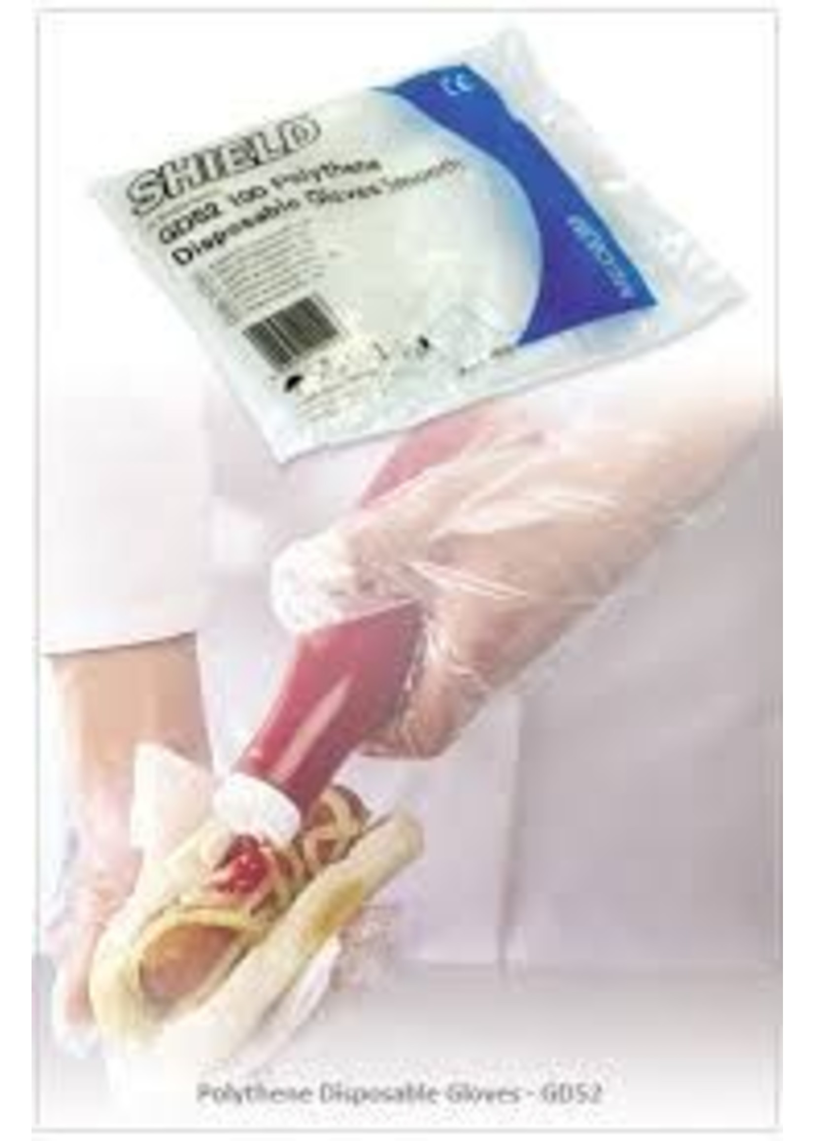 PH Polyco Healthline # PACK AVANTAGE 10.000 pcs: Gants PE polyéthylène transparente Polyco SHIELD GD52 (100x100)