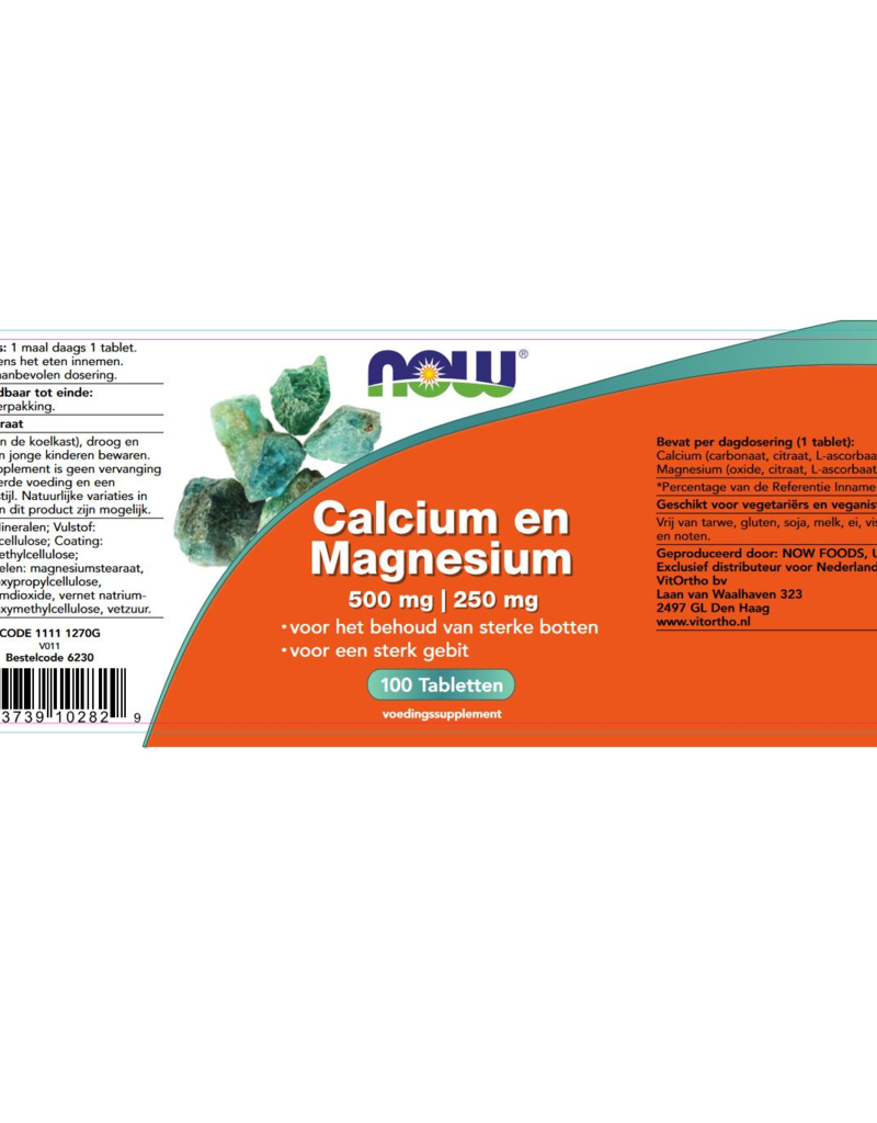 Now Calcium - Magnesium 500-250mg