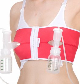 PumpEase hands-free pumping bra - T-bird Red - S