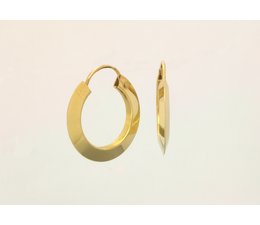gold earrings, round, 14 crt.